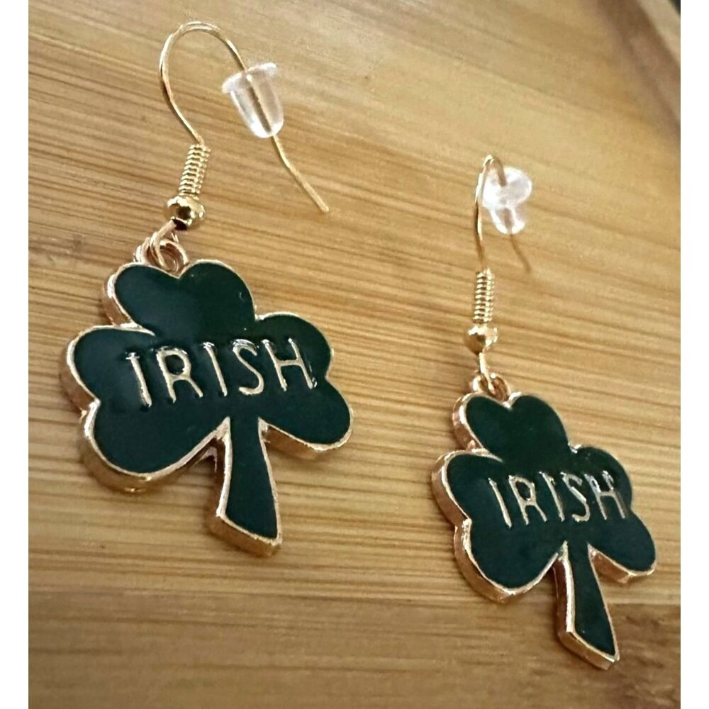 St Patricks Day Shamrock Earrings Dangle Hooks New Irish Festival Parade…